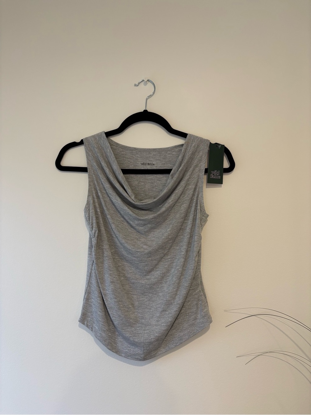 wild fable Gray Draped Cowl Neck Sleeveless Camisole